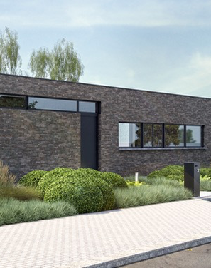 Moderne tuin bij villa Opwijk'